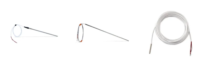 RTD temperature probes with different sheath and cable styles