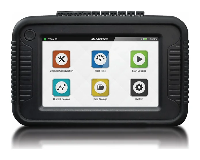 MadgeTech data logger with touchscreen software interface