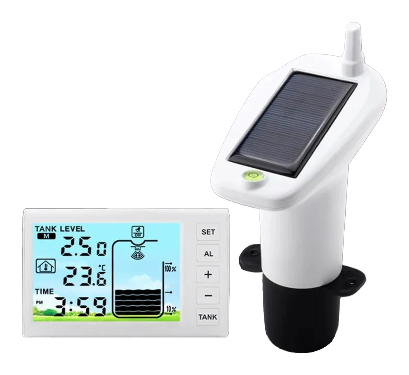 TS-FT003 solar-powered ultrasonic liquid level meter with display unit
