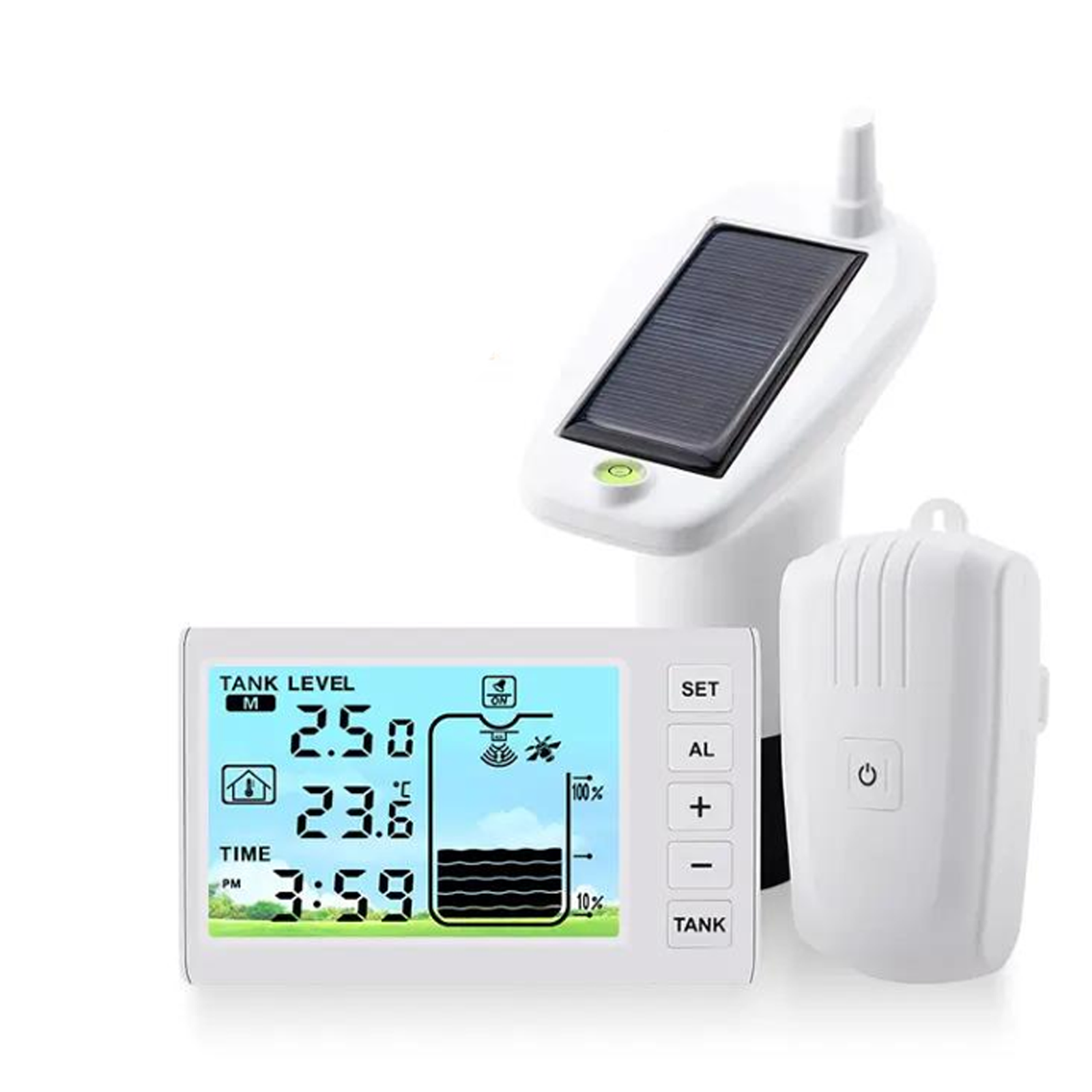 TS-FT001 - Solar Powered Ultrasonic Liquid Level Meter with Pump Controller